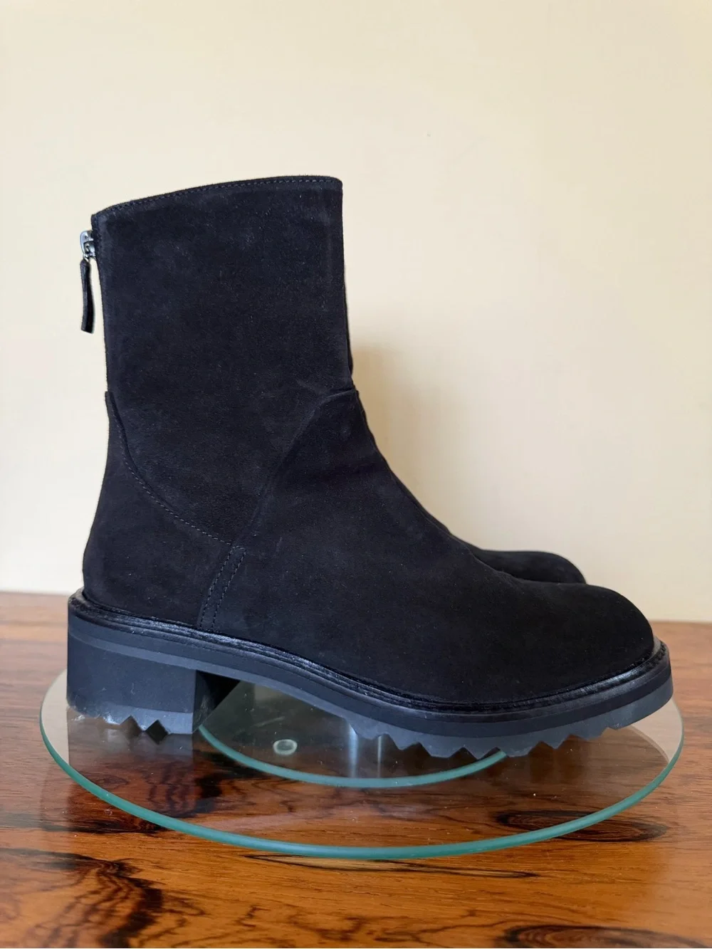 Homers Artisan Black Suede Ankle Boots Made in Spain size 37 / 7 - Picture 5 of 15